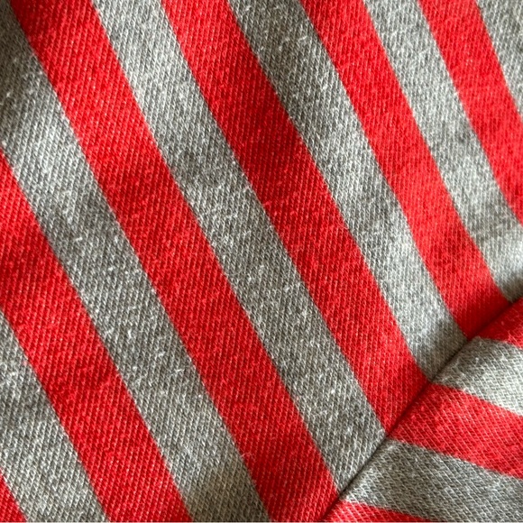 Banana Republic Gray and Orange striped zipper back top Size M - Picture 6 of 6